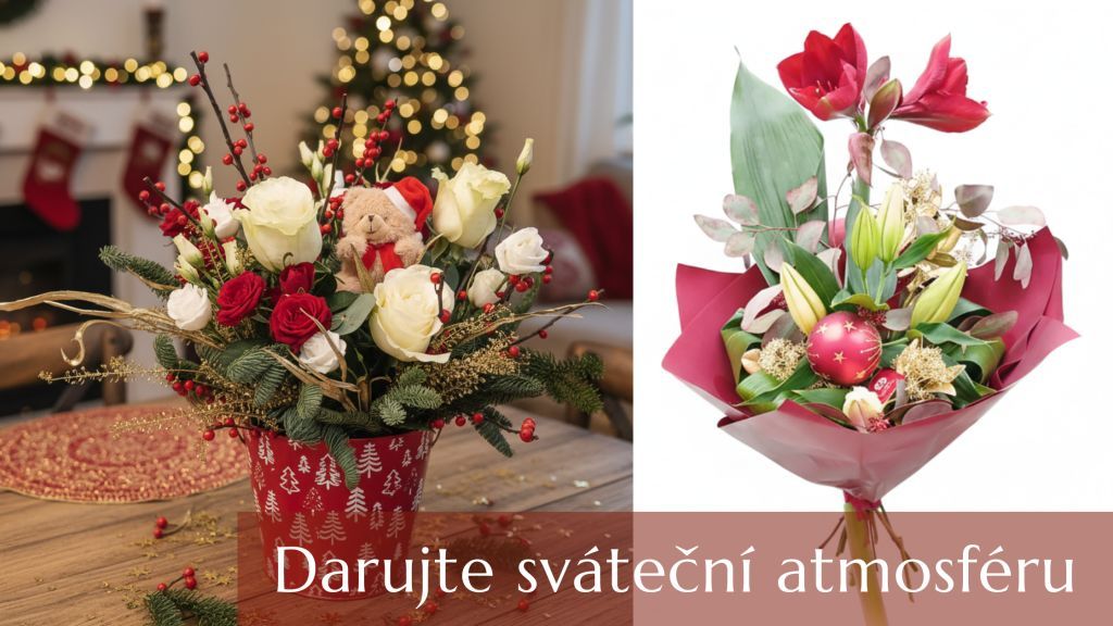 Vánoční kytice a svícny | darujte sváteční atmosféru