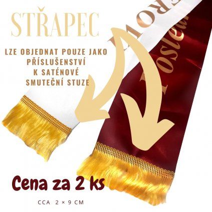 Smuteční stuha se střapcem