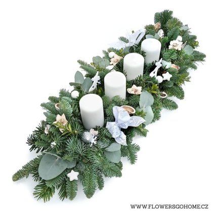 Svícen adventní bílý