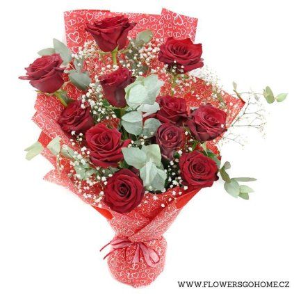 Kytice červených růží Valentýn