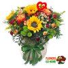 Flowerbox se slunečnicemi