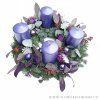 Fialový adventní věnec s eukalyptem